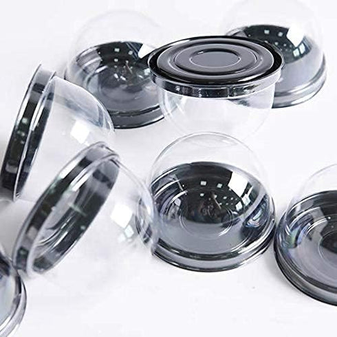 RAUVOLFIA 100 Pack 2 Inch Mini Cake Containers Clear Plastic Cupcake Box with Dome Lids for Chocolate Covered Cookies, Muffin, Mooncake and Other ...