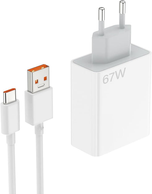 67W for Xiaomi European Turbo Charger Europe Travel Plug Adapter Hypercharge for Xiaomi 14 13 12 13t 12t 12s Pro Lite Redmi Note K70 K60 K50 11 11...