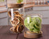 1PCS 450G/15oz Empty Clear Glass Canister Home Kitchen Food Storage Container Jars Pots With Airtight Wood Lids Food Organizer Vial Dispenser for ...