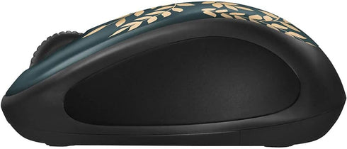 Logitech - Design Collection Limited Edition Wireless Compact Mouse with Colorful Designs - Golden Garden...