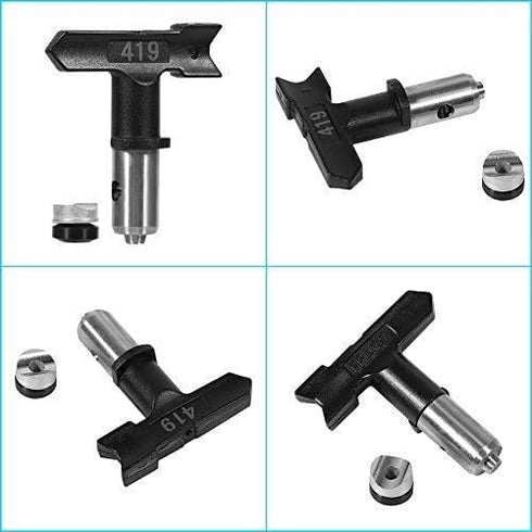 Reversible Airless Paint Sprayer Nozzle Tips Black Airless Spray Gun Tips Reversible Tungsten Steel Paint Sprayer Nozzle Accessoies Sprayer Tip No...