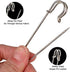 Baitaihem 50 Pcs Large Steel Safety Pins 3 inch Heavy Duty Safety Pins for Blankets, Skirts, Kilts, Crafts...