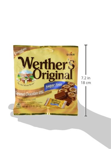 Werther's Original Caramel Chocolate Sugar Free Hard Candies 2.35 oz by Werther's...
