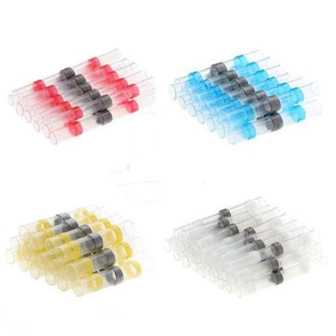 100 PCS Solder Seal Wire Connectors 22-18 Gauge 40mm Long Insulated for Electrical Wire (22-18)......