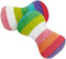 2 Pcs Colourful Dog Plush Vocal Toy, Puppy Chew Bones, Rainbow Dog Bone-Shape Chewing Toy Pet Supplies for Pet Playing Use Adorable Quality and Pr...
