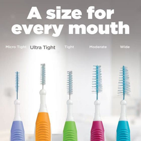 GUM Proxabrush Go-Betweens - Ultra Tight - Interdental Brushes - Soft Bristled Dental Picks for Plaque Removal & Gum Health - Safe for Braces & De...