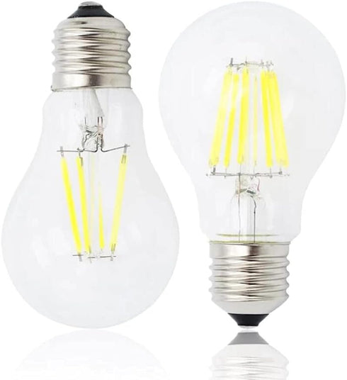 A19 4W Dimmable LED Edison Bulbs A60 E26/E27 Base LED Filament Bulbs for Bathroom Kitchen Living Room,4 Watts(40W Equivalent),Daylight White 6500K...