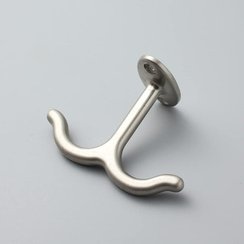 Zinc Alloy Double Prong Ceiling Hook,6 pcs Under The Table Hook Coat Hook for Closet Top Bathroom Kitchen Cabinet Garage...