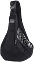 Adjustable & Reversible Dog/Cat Sling Carrier – Comfortable Pet Travel Bag for Small to Medium Dogs & Cats with Secure Strap Buckle (Black)...