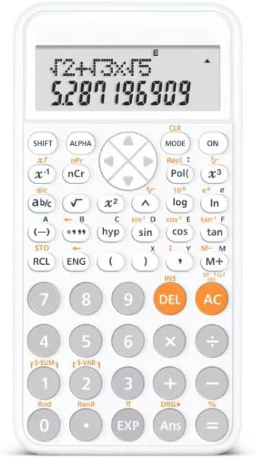 Engineering/Scientific Calculator for Students, Multiple Functions- Perfect for Beginner and Advanced Courses, High School or College (white)...
