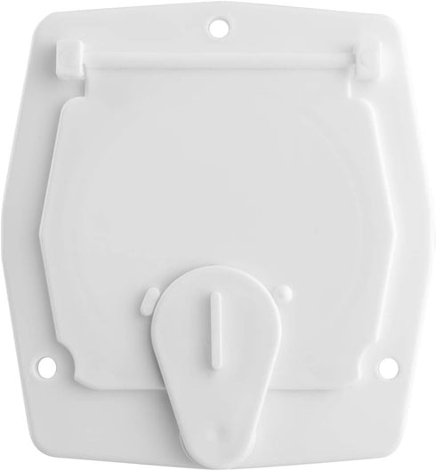 RV Square Electrical Cable Hatch for 30 Amp Cords (White)...