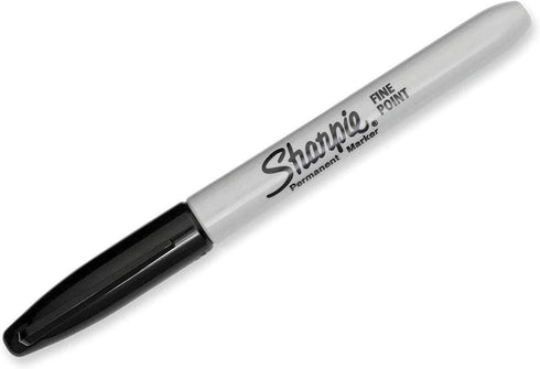 Sharpie 30001 Fine Point Permanent Marker, Marks On Paper and Plastic, Resist Fading and Water, AP Certified, Black Color, 12 Markers Per Box...