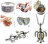 Pearlina Turtle Necklace Cultured Pearl in Oyster Set Silver tone Plated Cage W/Stainless Steel Chain 18"...