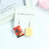 Mini Instant Noodle Dangle Earrings Small Resin Instant Noodle Food Drop Earrings Funny Food Asymmetrical Hook Earrings Artist Painter Jewelry...