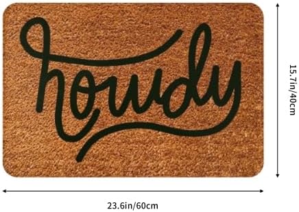 Howdy Door Mat Welcome Door Mat Absorbent Non-Slip Floor Mat Scraping Mud Mat 16x24...