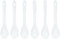 6 pcs Porcelain Egg Spoons Ceramic Spoons 4.7 inch Coffee Dessert Yogurt Tea Milky Tea White...