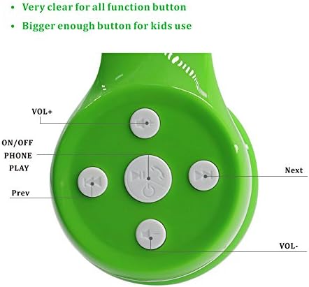 Toddler Headphones wireless, Bluetooth kid Headphones for Boys girls with 15 Hours Play time & Sharing Port, built in Mic for laptop phones comput...