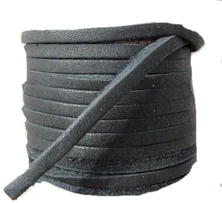Lace Lacing Leather Topgrain Black 12 Feet 2 Pieces...