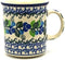 Polish Pottery Mug - Straight Sided - Blue Berries...