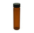 6-Pack of 3.75" inch / 8 Dram / 1 oz / 30 mL Amber Glass UV Resistant Sample Storage Cosmetic Herb Spice Specimen Container Vial w/Black Phenolic ...