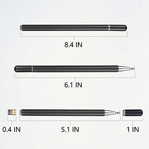 Capacitive Stylus Pen,Magnetism Cover Cap, High Sensitivity and Precision, Universal for Tablets and Other Touch Screens, Black......