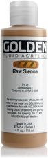 Golden Fluid Acrylic, 4 ounce bottle, Raw Sienna (2340-4)...