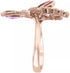 HUKQBUNX 18K Gold creative Dragonfly water drop purple zircon insect ring small crystal Cubic Zircon women's wedding engagement ring size 6-10 (Sz...