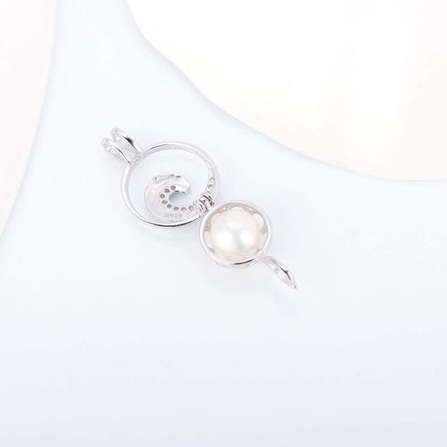 925 Sterling Silver Wave Cage Pendants Crafting Charm for DIY Necklace Bracelet Jewelry Making...