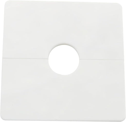 2pcs ABS Plastics Square Shaped Escutcheon Plates with 22mm Diameter Hole Wall-mounted Water Pipe Cover, White...