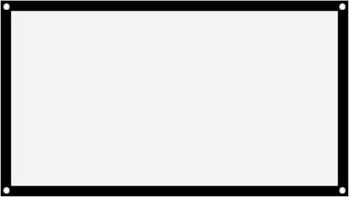Projection Screen Kit, 16:9 Thicken Portable Non Crease Soft White Polyester Projector Curtain Projection Screen for Home Theater Conference Outdo...