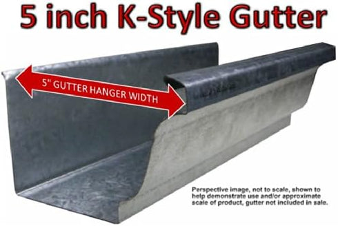 5" Premium Hidden Rain Gutter Bracket Hook Hangers with Screw Clip Style...