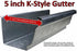 5" Premium Hidden Rain Gutter Bracket Hook Hangers with Screw Clip Style...