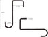 8 Pack 2 x 6 Inch Vinyl Fence Hooks Patio Fence Hooks White Powder Coated Steel Hangers for Hanging Planters, Black...