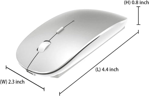 Rechargeable 4 Modes Bluetooth Mouse/Bluetooth 3.0/5.2+USB-2.4G/Type-C,Bluetooth Mouse for MacBook pro/MacBook air/Laptop/iMac/ipad/Notebook/pc (S...