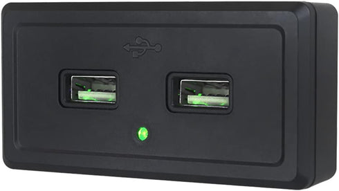 RV USB Outlet, 12V 24V Dual Port USB Car Charger Socket with Indicator Light and Cap, Waterproof Panel Mount Power Outlet for Bus ATV RV Boat Truc...