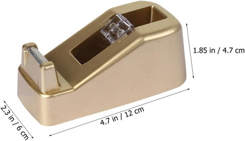 Washi Tape Cutter Office Tape Dispenser Portable Tape Holder Non-Skid Desktop Tape Dispenser Tape Roll Dispenser for Tape Cutter Golden Small Busi...
