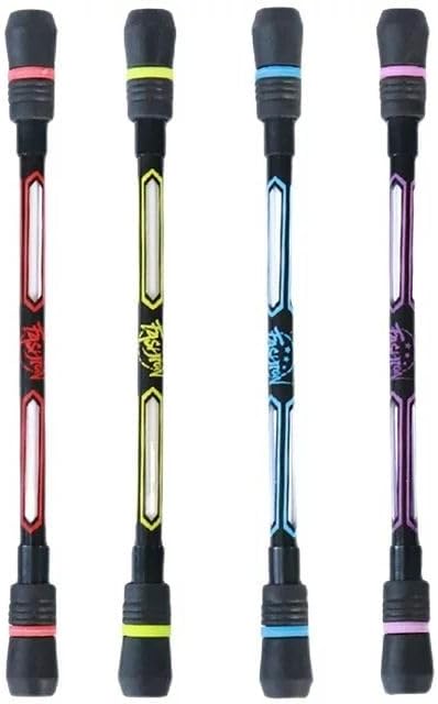 4 Pieces Spin Cool Pens, Rolling Finger Spin Game Pens with Weighted Ball Anti-Slip Stationery Set with Refills Black Ink for Students Entertainme...