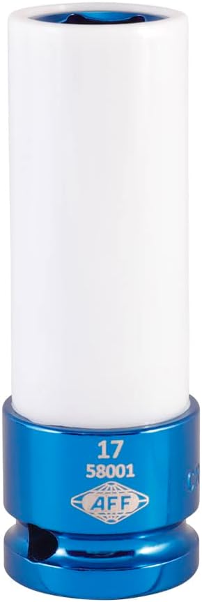 AFF Mag Wheel Power Sockets, 1/2" Drive, 17mm, Chrome Molybdenum Steel, Plastic Sleeve and Inner Cap, 58001...