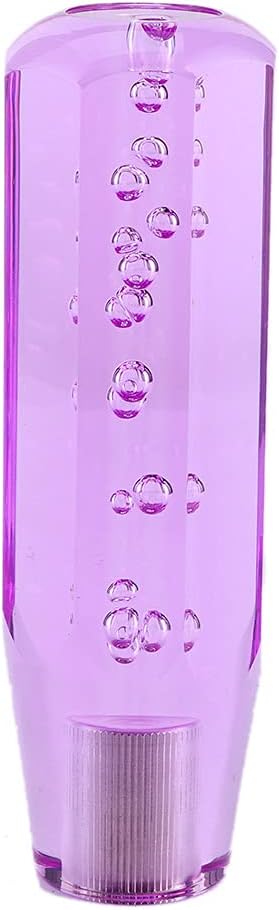 Tbest R Shift Knob G29,Crystal Clear Shift Knob 15Cm5.9In Crystal Car Shift Knob Gear Stick Lever Universal for Manual Transmission Vehiclespurple...