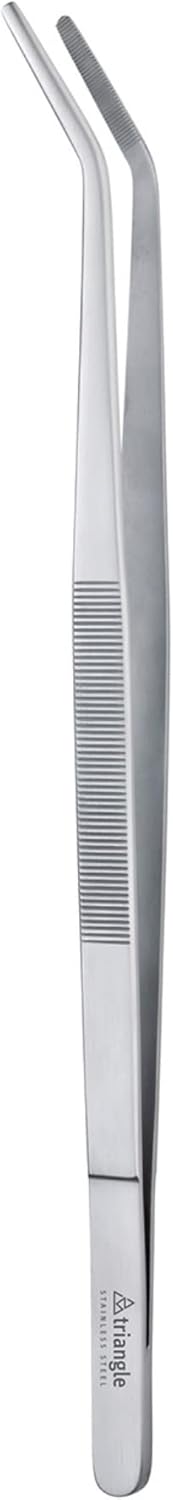 triangle Chef’s and Barbecue Tweezers - 13.8 in. (35 cm) - Stainless Steel Culinary Tweezers for Precise Grilling, Plating & Decorating - Dishwash...