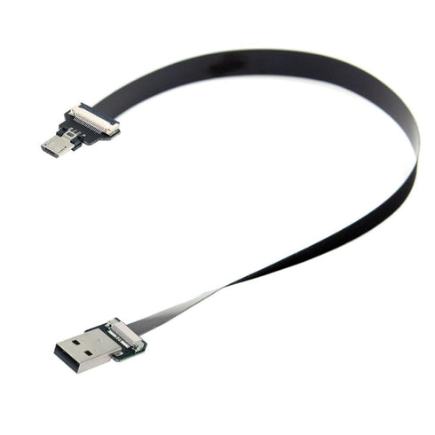 xiwai 1.0M USB 2.0 Type-A Male to Micro USB 5Pin Male Data Flat Slim FPC Cable for FPV & Disk & Phone...