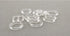 100Set Clear Plastic Invisible Lingerie Rings (8.5g) and Sliders (9g) Bra Bikini Rings (15mm)...