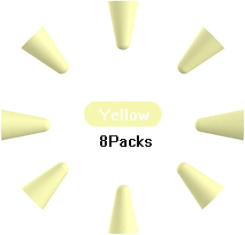 OneCut 8 Pcs Silicone Pencil Nib/Tip Protector Cap for Drawing Noiseless Compatible for Apple Pencil 1st/2nd Replacement Non-Slip Writing Nib/Tip ...