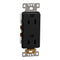 Square D X Series 125V Tamper Resistant Heavy Duty Duplex Decorator Receptacle Back Wire Clamps, 15 Amp, Matte Black (SQR44111BK)...