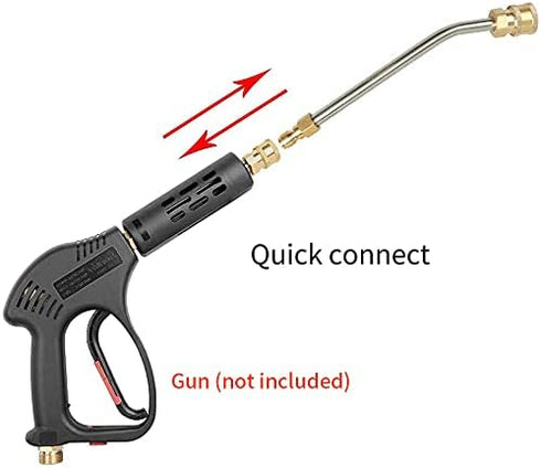 Pressure Washer Gutter Cleaner Attachment, 7 Inch Power Washer Extension Wand, 30 Degree Curved Rod, 1/4 Inch Quick Connect...