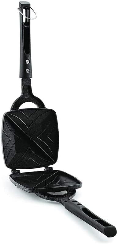 Non-Stick Iron Coating 2 Side - Cut Gas Sandwich Toaster Snack/Sandwich Griller/Sandwich Maker (Black)...