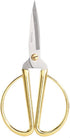5" All Stainless Steel Sewing Scissors, Sharp Tailor Scissors for Embroidery, Sewing, Craft, DIY Art Work & Daily Use for Home Office School Gold...