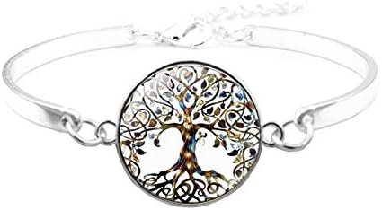 RTY Family Tree Life Tree Pendant Necklace Earrings and Bracelet Vintage Hopeful Life Tree 3pcs Jewelry Set...