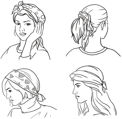 Women's Fashion Silk Scarf Breast Cancer Ribbons Square Satin Headscarf Neck Scarf Head Hair Wraps...