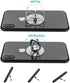 2 Pack/Cell Phone Ring Holder 360 Degree Rotation Finger Stand Works for All Smartphone and Tablets-Rose Gold Elephant on Marble Clear Tribal Patt...
